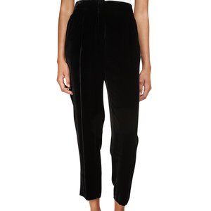 Lafayette 148 Rivington Silk Velvet Pant Black 12